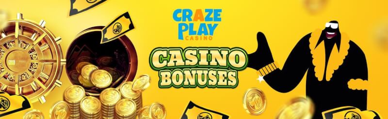 If you’re looking to benefit from a casino bonus then crazeplay welcome extra and free spins might be a option for you-logo