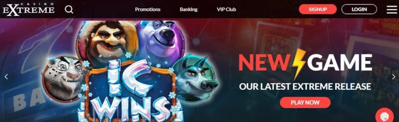 casino extreme casino website provides promotions, banking options and vip club-logo