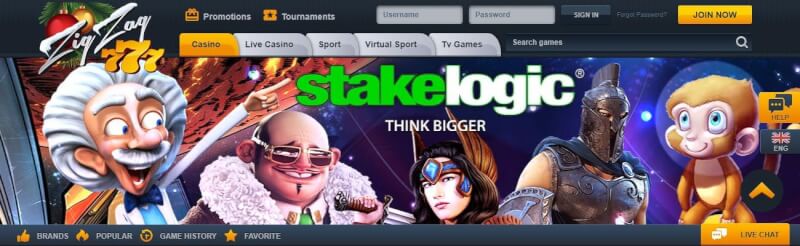 zigzag777 homepage offers casino games, first deposit extra and campaigns for brand new players-logo