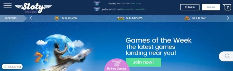 sloty casino website offers gambling games, أول إيداع إضافي وعروض لشعار لاعبين جدد