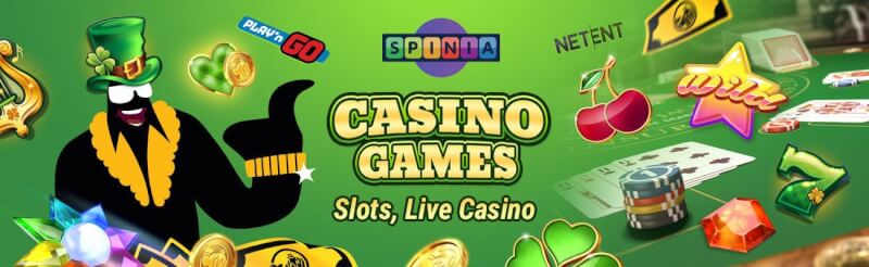 spinia provides numerous gambling games like slot machines, ألعاب المقامرة في الوقت الفعلي مثل لعبة ورق, القمار وشعار الروليت