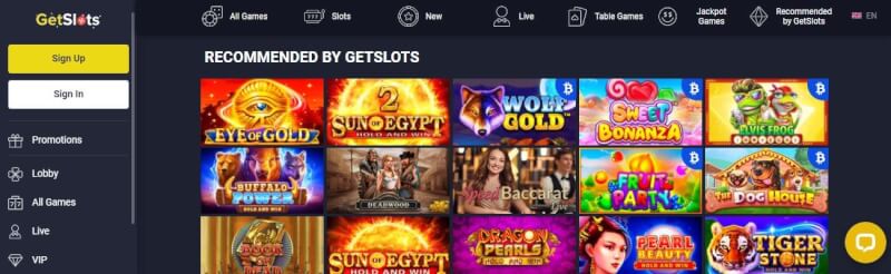getslots homepage provides gambling games, أول إيداع إضافي وحملات لشعار لاعبين جدد