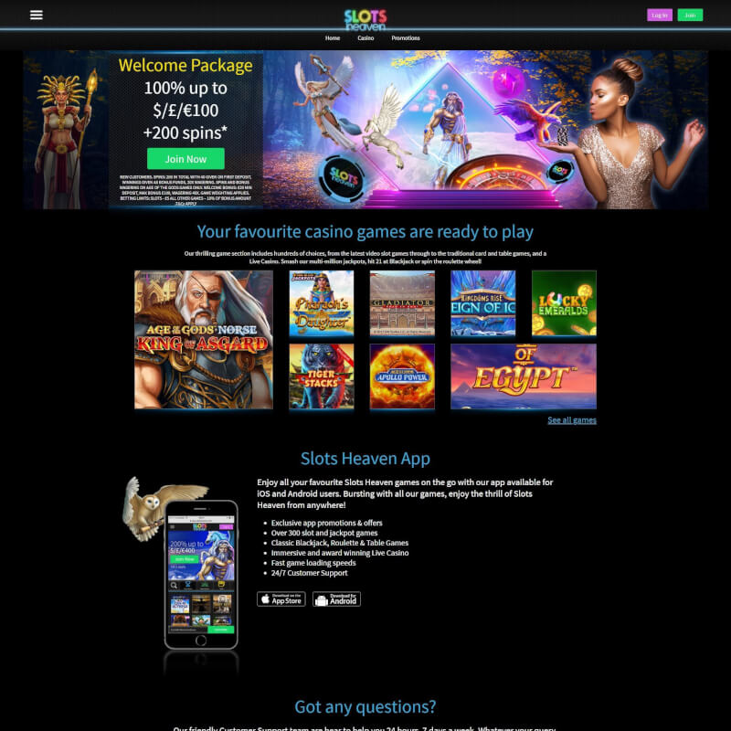 slot machines Heaven casino screenshot 1