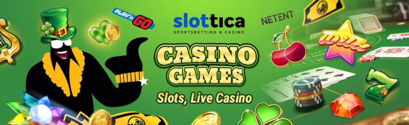 slottica offers different gambling games like slots, ألعاب الكازينو في الوقت الحقيقي مثل لعبة ورق, القمار وشعار الروليت