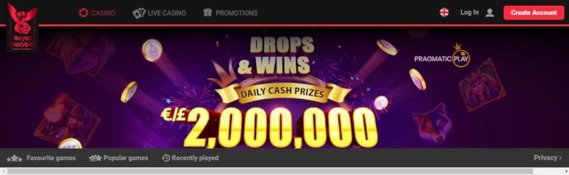 royal rabbit website offers gambling games, أول إيداع إضافي وحملات لشعار لاعبين جدد
