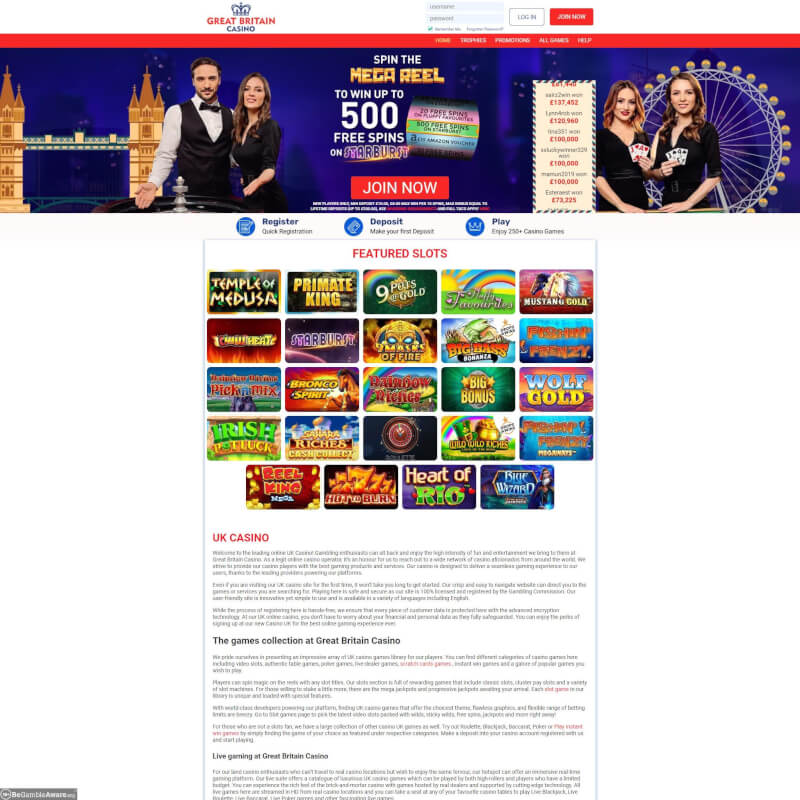 Great Britain Casino screenshot 1
