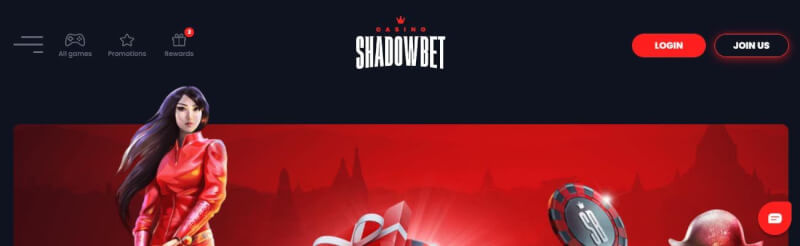 shadowbet casino homepage provides gambling games, أول مكافأة إيداع وحملات لشعار اللاعبين الجدد