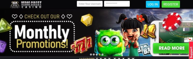 vegas crest homepage offers gambling games, online bingo, أول إيداع إضافي وعروض لعلامة تجارية جديدة للاعبين