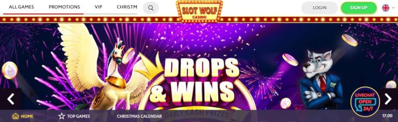 slotwolf website offers casino games and promotions for new players-logo