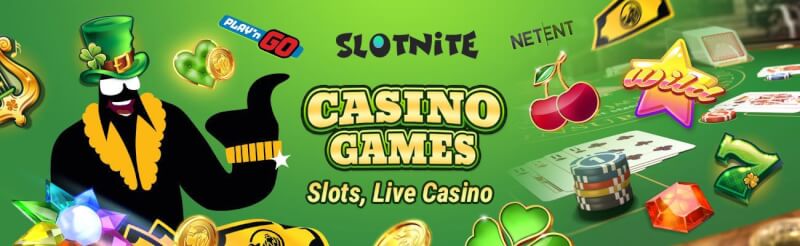 slotnite offers different casino games like slots, ألعاب الكازينو الحية مثل لعبة ورق, القمار وشعار الروليت