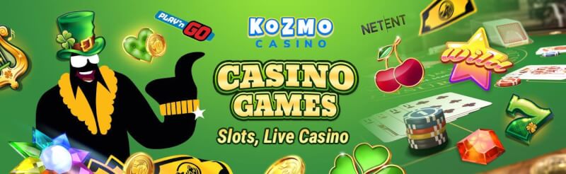 kozmo casino offers various casino games like slots, ألعاب المقامرة في الوقت الفعلي مثل لعبة ورق, القمار وشعار الروليت