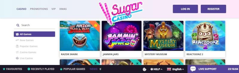 sugar casino website offers gambling games, أول إيداع إضافي وعروض ترويجية لشعار لاعبين جدد