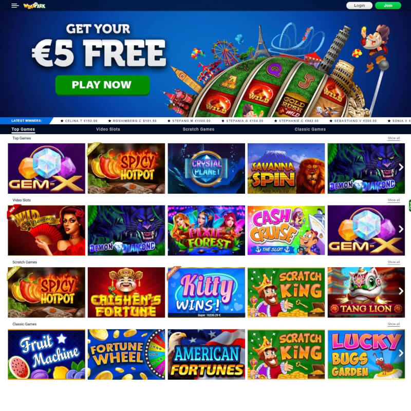 Winspark Casino screenshot 2