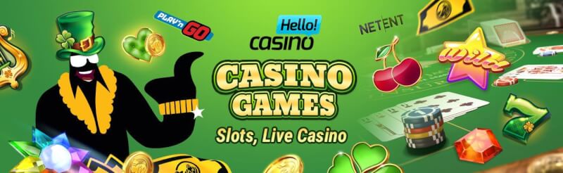hello casino provides different casino games like slots, ألعاب الكازينو الحية مثل لعبة ورق, القمار وشعار الروليت