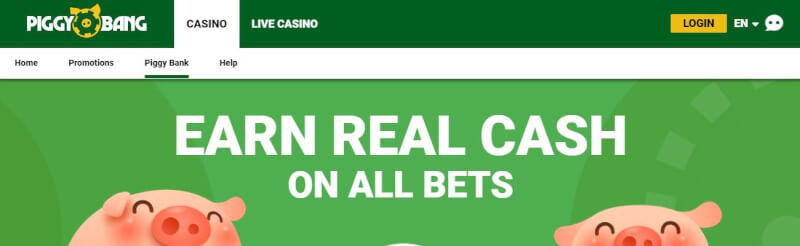 piggy bang website offers gambling games, الإيداع الأول الإضافي وحملات الشعار الجديد للاعبين