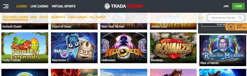 trada casino website provides casino games, أول إيداع إضافي وحملات لشعار لاعبين جدد