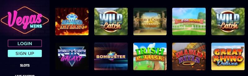 vegas wins casino homepage offers gambling games, أول إيداع إضافي وعروض ترويجية لشعار لاعبين جدد