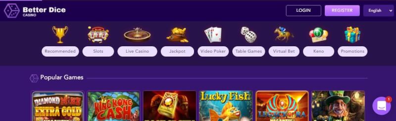 better dice website provides gambling games, أول مكافأة إيداع وحملات لشعار اللاعبين الجدد