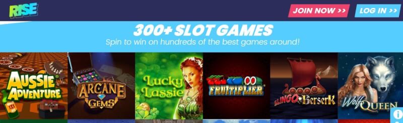 rise casino website offers casino games, أول إيداع إضافي وحملات لشعار لاعبين جدد