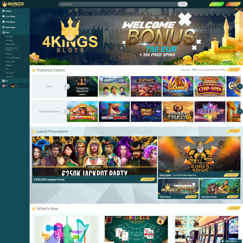 4Kings slot machines screenshot 1