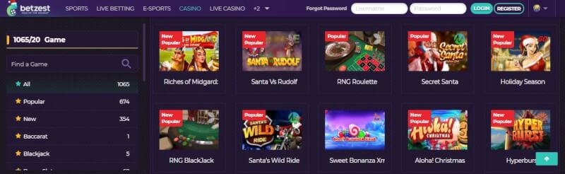 betzest homepage provides casino games, الإيداع الأول الإضافي وعروض شعار اللاعبين الجدد