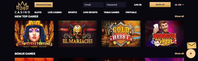 24monaco casino homepage offers casino games and campaigns for new players-logo