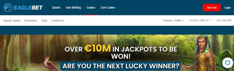 eaglebet homepage offers casino games, أول مكافأة إيداع وحملات لشعار اللاعبين الجدد