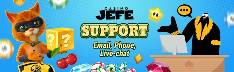 Casino Jefe support choices, 15 minutes assistance guarantee-logo