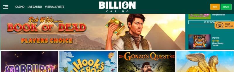 billion casino homepage offers casino games, الإيداع الأول الإضافي وحملات شعار اللاعبين الجدد