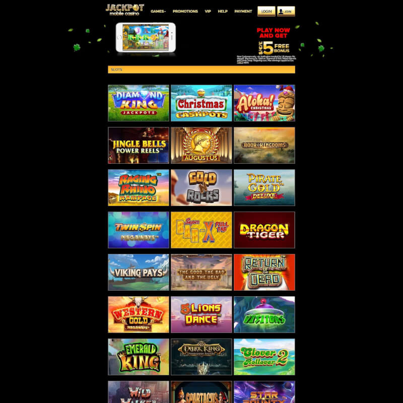 Jackpot mobile phone Casino screenshot 2