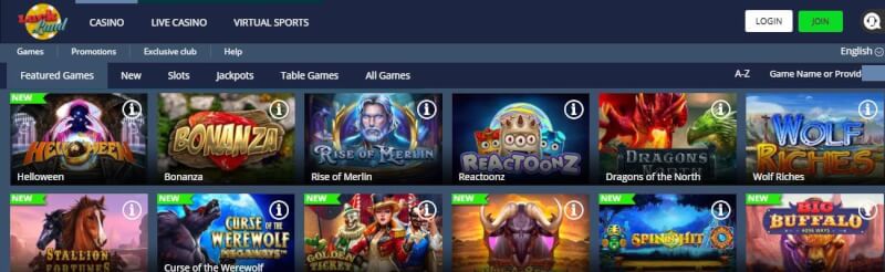 luckland casino website offers casino games, very first deposit bonus and campaigns for brand new players-logo