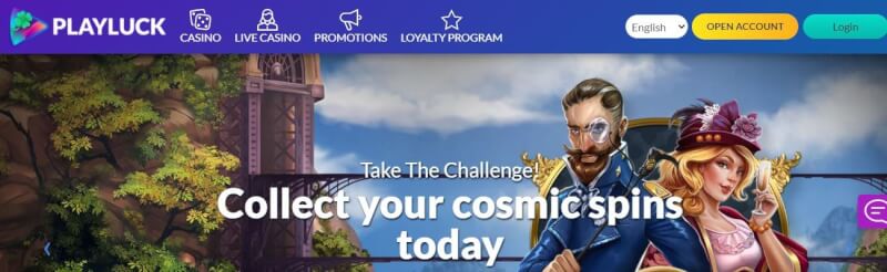 playluck casino homepage offers casino games, مكافأة الإيداع الأول وعروض شعار اللاعبين الجدد