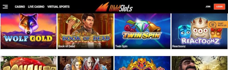 wildslots website offers gambling games, الإيداع الأول الإضافي وعروض شعار العلامة التجارية الجديدة للاعبين