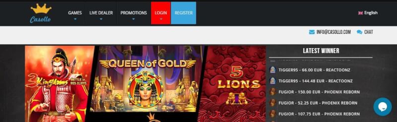 casollo website provides gambling games, الإيداع الأول الإضافي وحملات الشعار الجديد للاعبين