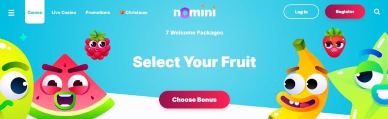 nomini casino website provides casino games, مكافأة الإيداع الأول وعروض شعار اللاعبين الجدد