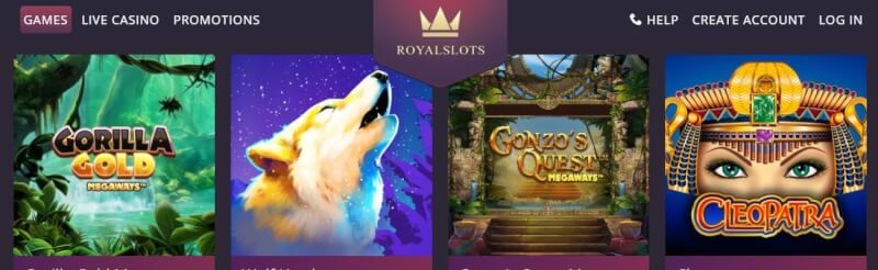 royal slots website offers gambling games, الإيداع الأول الإضافي والترقيات لشعار اللاعبين الجدد