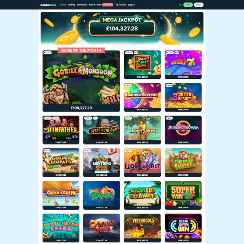 added bonus Boss Casino screenshot 2
