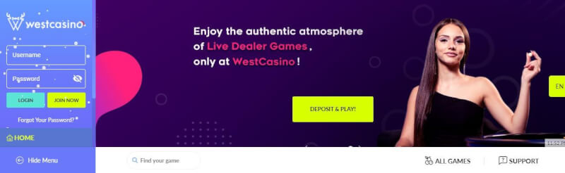 westcasino homepage provides casino games, أول إيداع إضافي وعروض لعلامة تجارية جديدة للاعبين