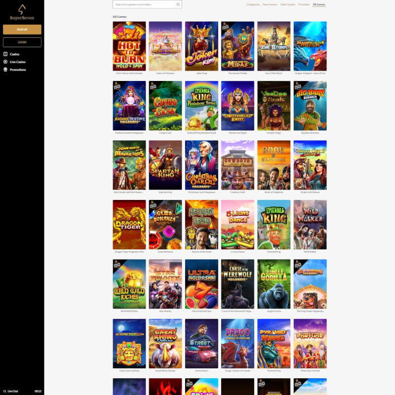 SuperSeven Casino screenshot 2