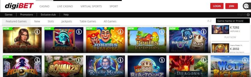 digibet casino website provides casino games, الإيداع الأول الإضافي وعروض شعار العلامة التجارية الجديدة للاعبين