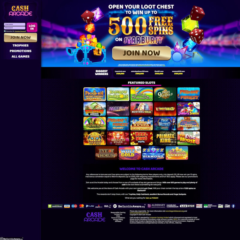 Cash Arcade Casino screenshot 1