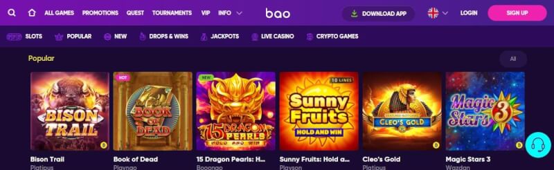 bao casino website provides gambling games and offers for new players-logo