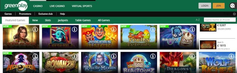 greenplay homepage offers gambling games, أول إيداع إضافي وعروض ترويجية لشعار لاعبين جدد