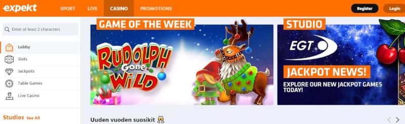 expekt casino homepage offers casino games, أول إيداع إضافي وعروض ترويجية لشعار اللاعبين الجدد