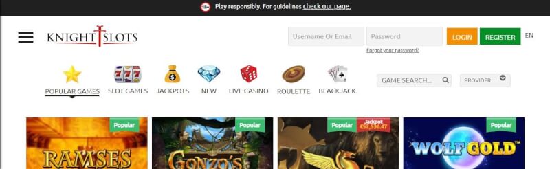 knightslots casino website offers casino games, أول إيداع إضافي وحملات لشعار لاعبين جدد