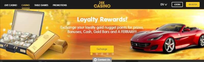 24k casino website offers casino games, أول إيداع إضافي وعروض ترويجية لشعار لاعبين جدد
