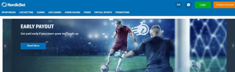 nordicbe homepage offers casino games, activities wagering, الإيداع الأول الإضافي وحملات شعار اللاعبين الجدد