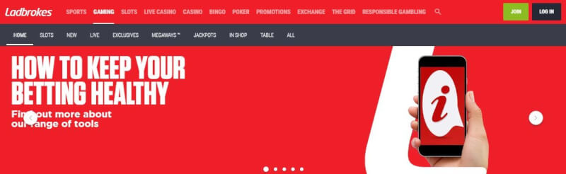 ladbrokes website provides casino games, أول مكافأة إيداع وحملات لشعار لاعبين جدد