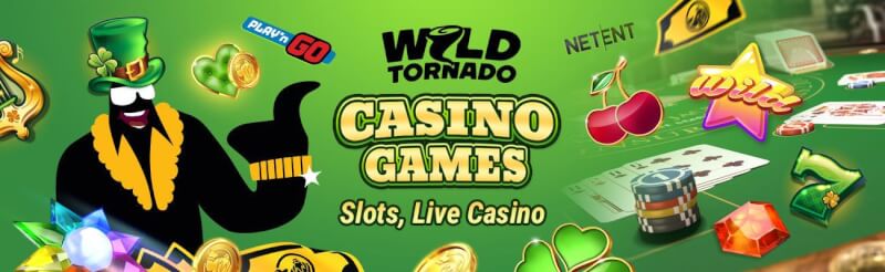 wild tornado casino provides numerous casino games like slots and real time casino with blackjack, القمار, table games and roulette-logo
